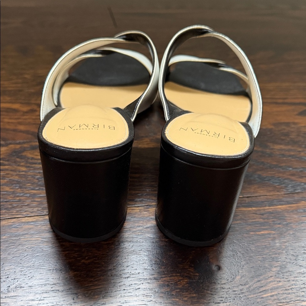 Alexandre Birman Black and White Leather Slide Mules worn twice great condition - Picture 2 of 3